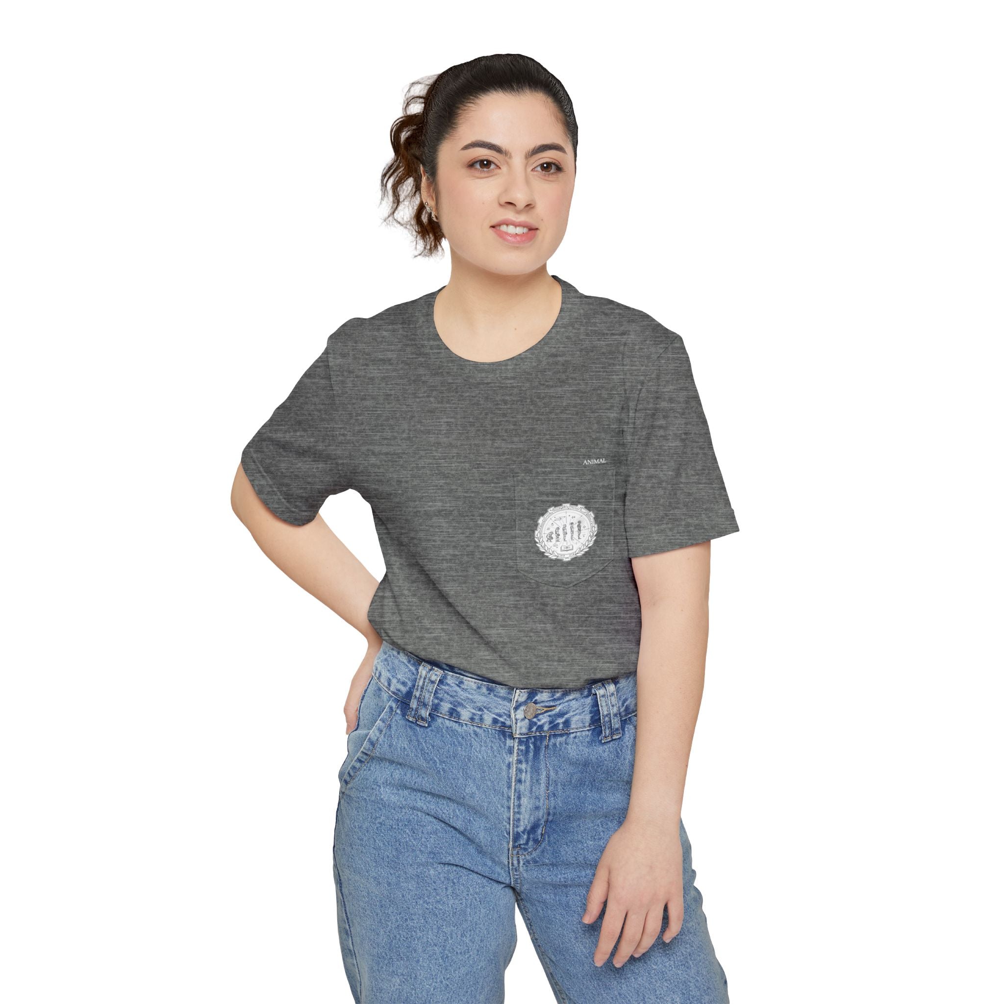 Beyond Instinct | Evolution Line | Darwin | Raised Fist Pocket Unisex T-Shirt