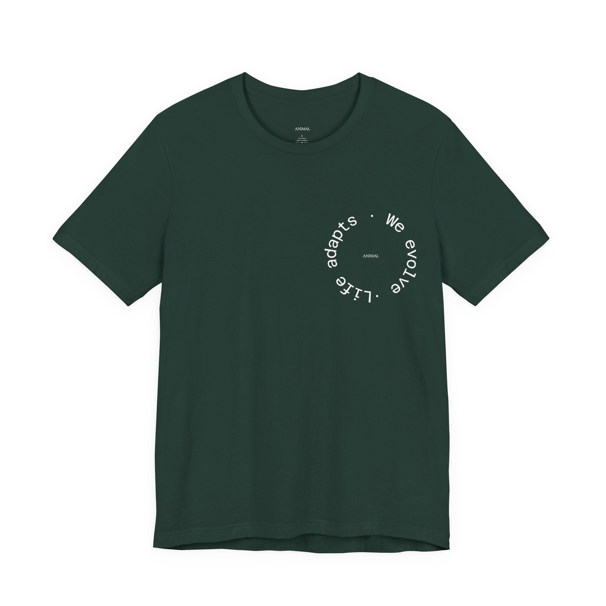 We Evolve, Life Adapts | Evolution Line | Darwin | Unisex Spiral T-Shirt