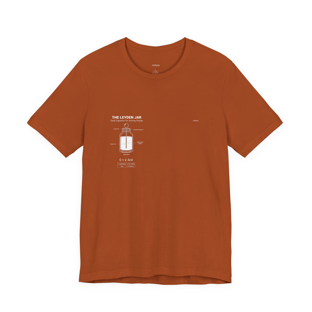 Leyden Jar Capacitor | Origins Line | Ewald Georg von Kleist and Dutch physicist Pieter van Musschenbroek | Unisex T-Shirt