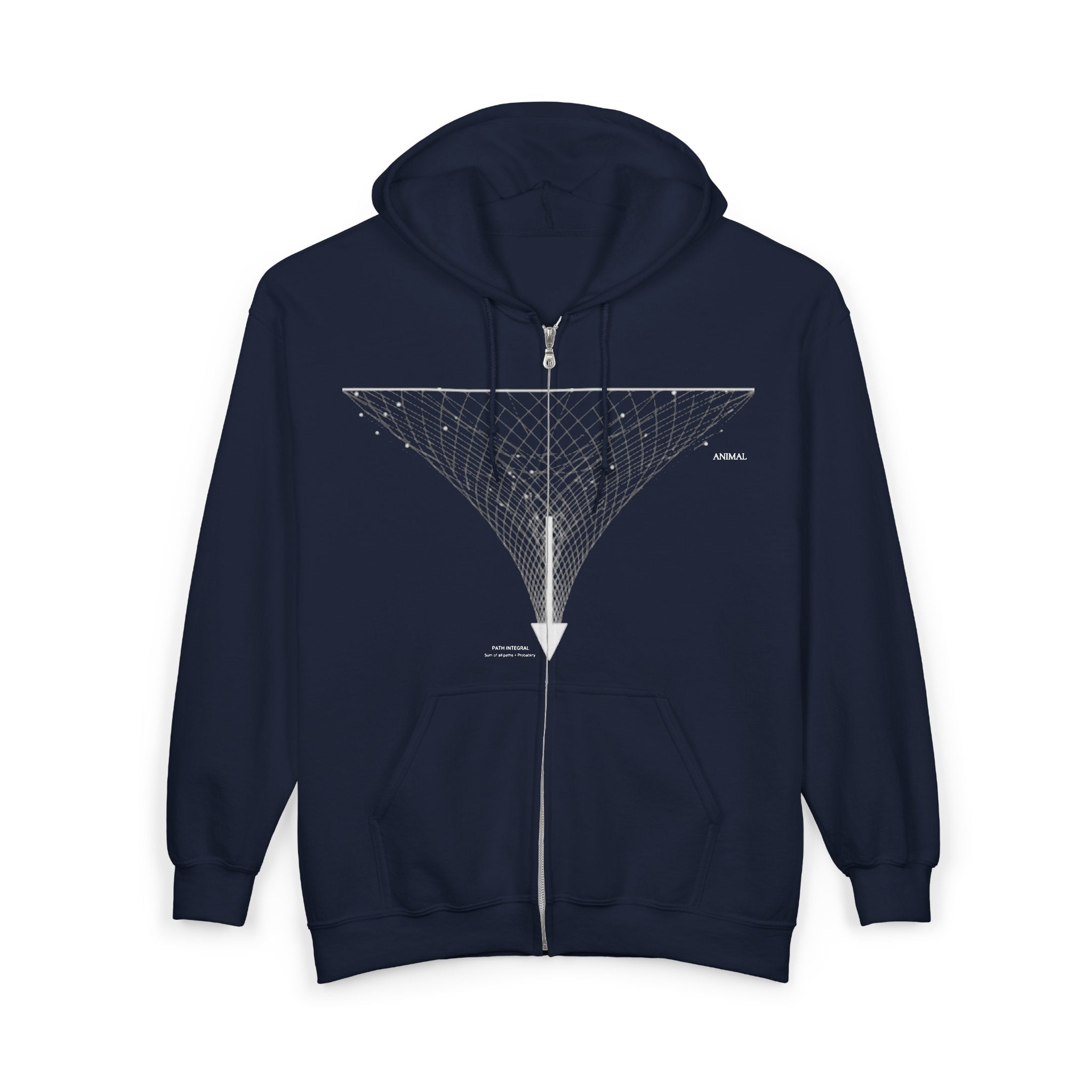 Quantum Summation | Cosmos Line | Richard Feynman| Unisex Full Zip Hooded Sweatshirt