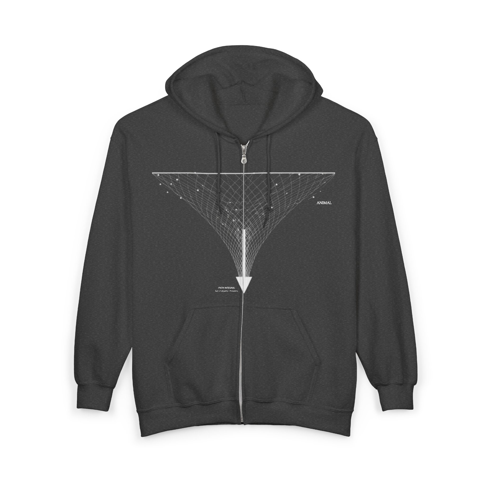 Quantum Summation | Cosmos Line | Richard Feynman| Unisex Full Zip Hooded Sweatshirt