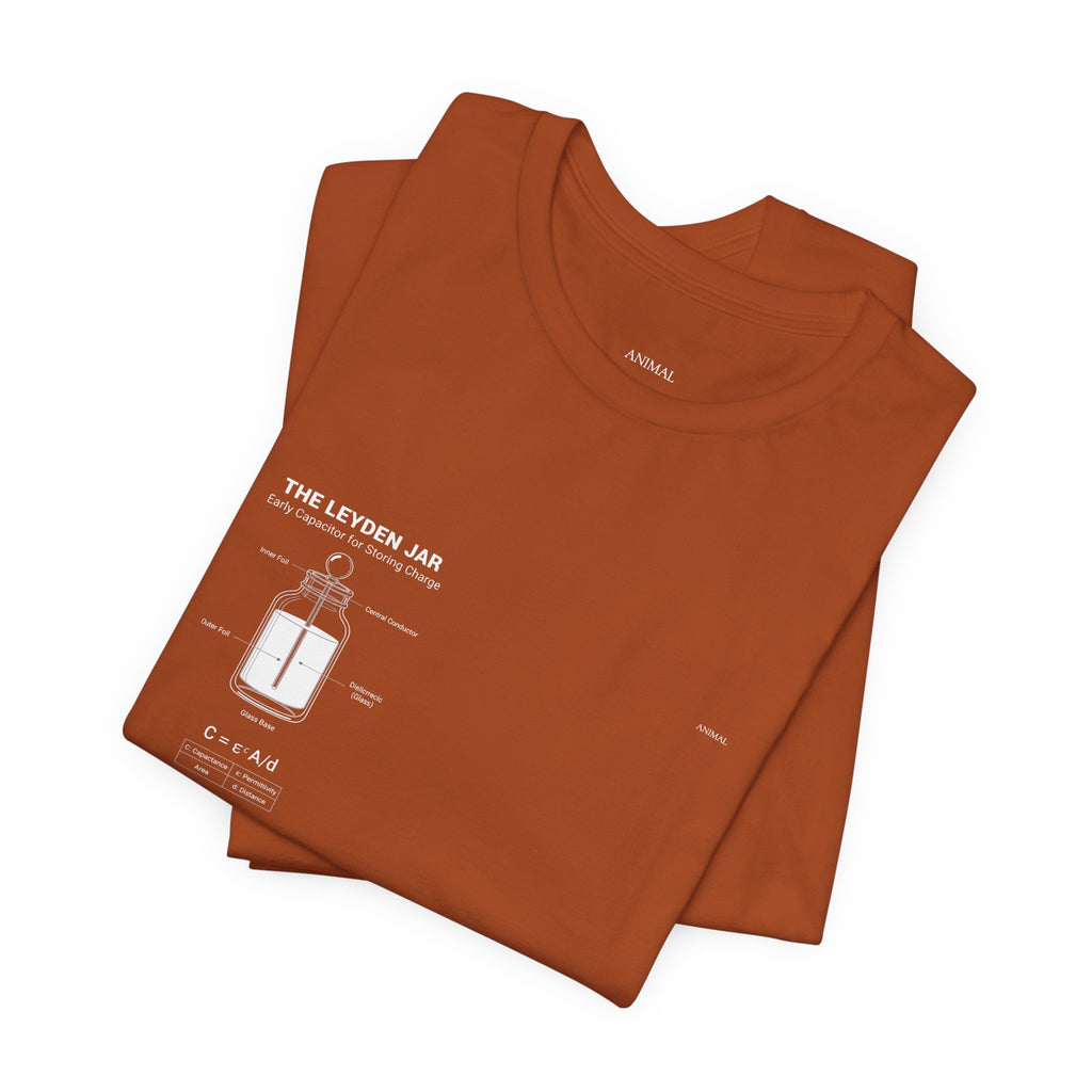 Leyden Jar Capacitor | Origins Line | Ewald Georg von Kleist and Dutch physicist Pieter van Musschenbroek | Unisex T-Shirt