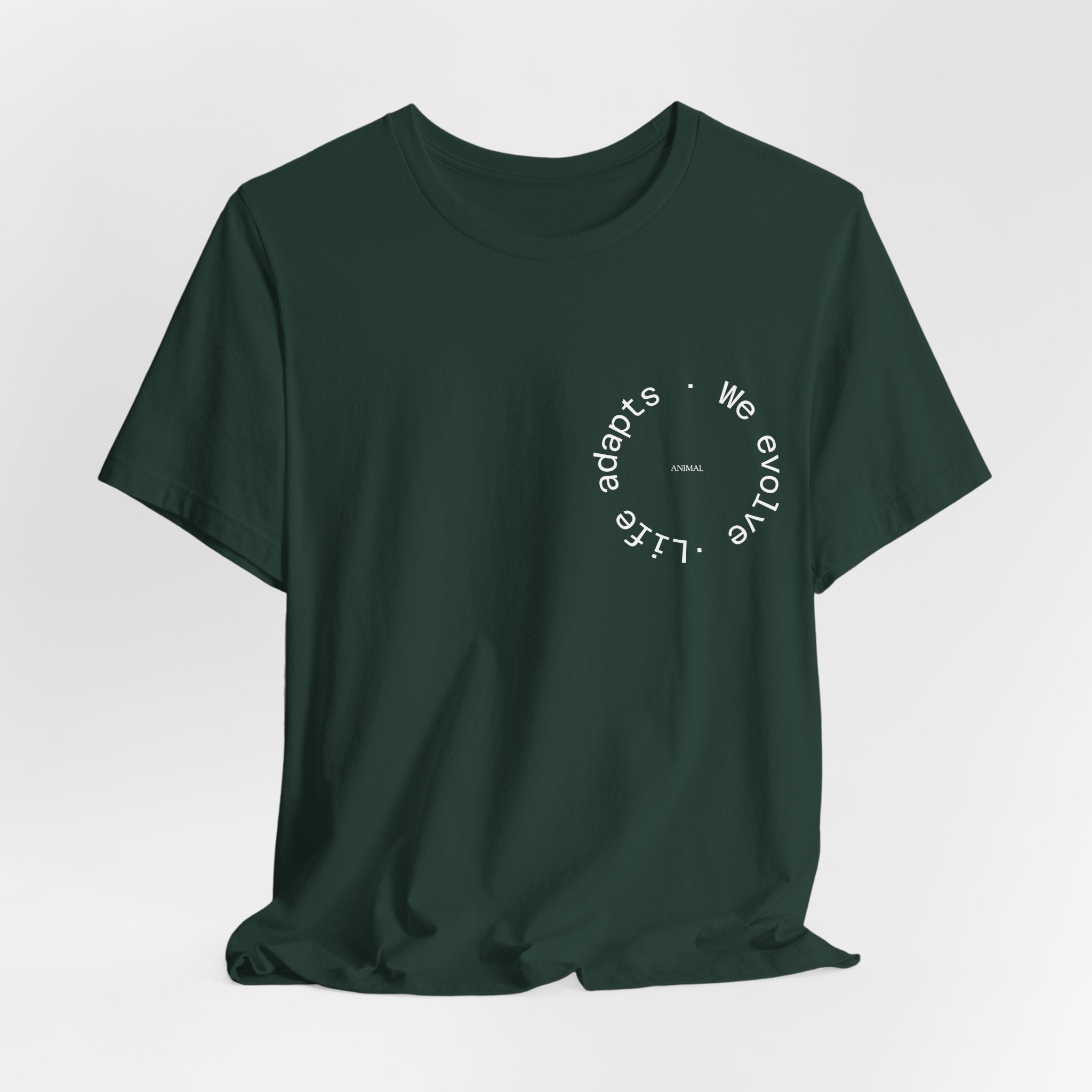 We Evolve, Life Adapts | Evolution Line | Darwin | Unisex Spiral T-Shirt
