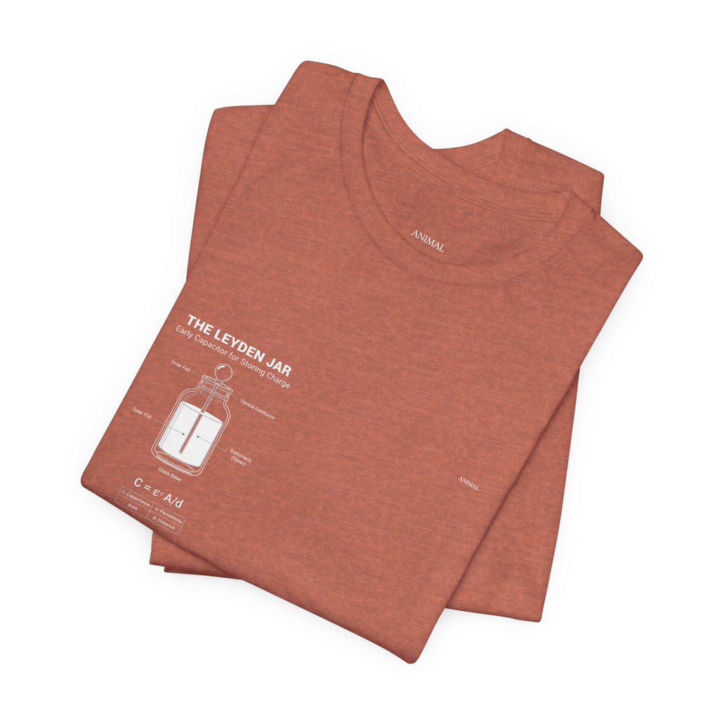 Leyden Jar Capacitor | Origins Line | Ewald Georg von Kleist and Dutch physicist Pieter van Musschenbroek | Unisex T-Shirt