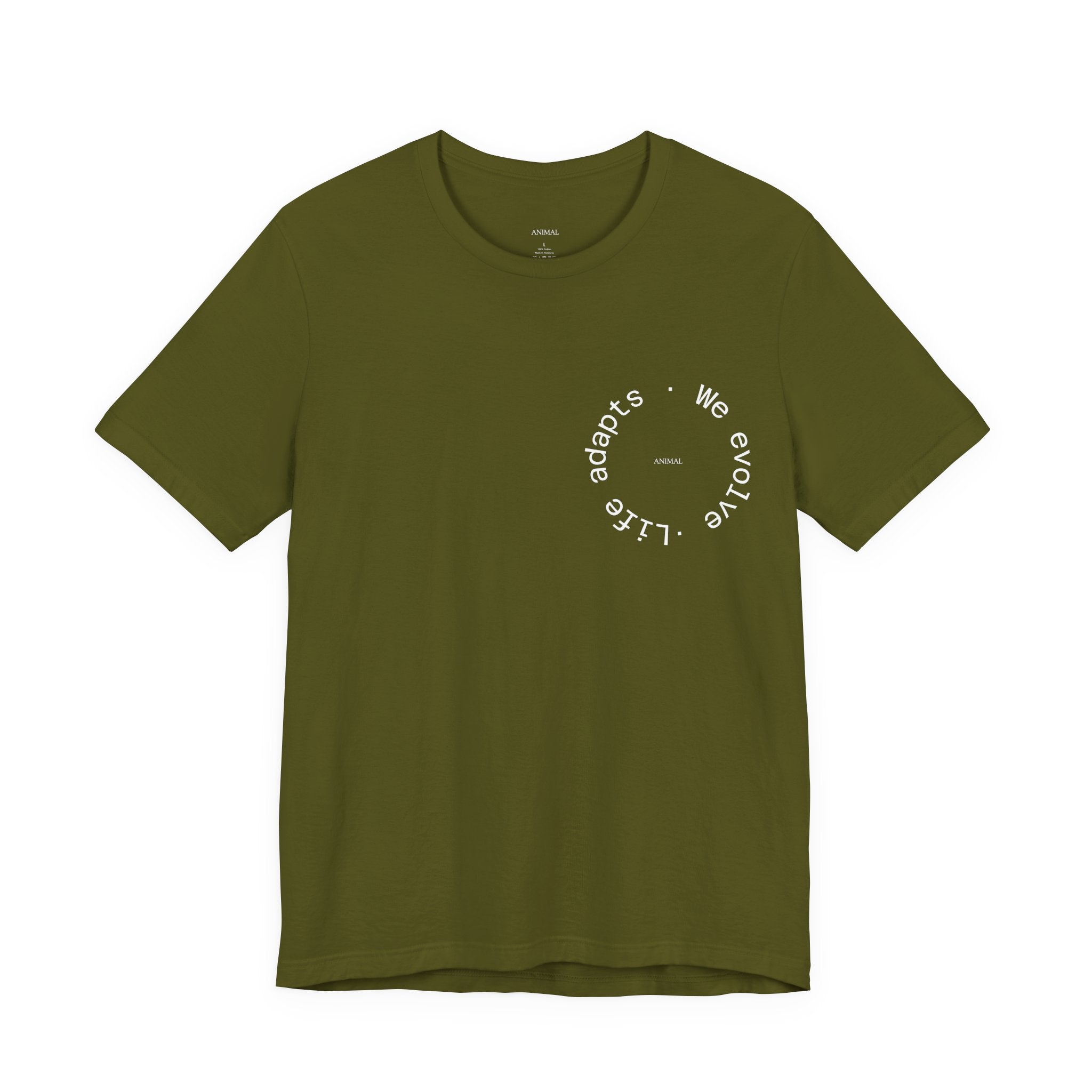We Evolve, Life Adapts | Evolution Line | Darwin | Unisex Spiral T-Shirt