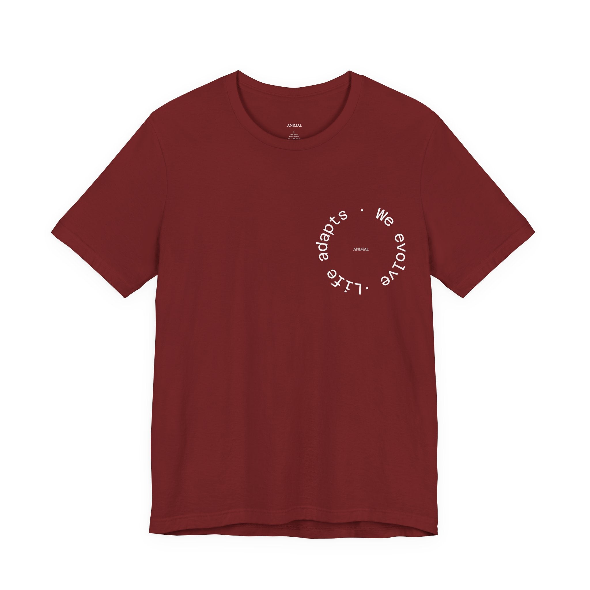 We Evolve, Life Adapts | Evolution Line | Darwin | Unisex Spiral T-Shirt