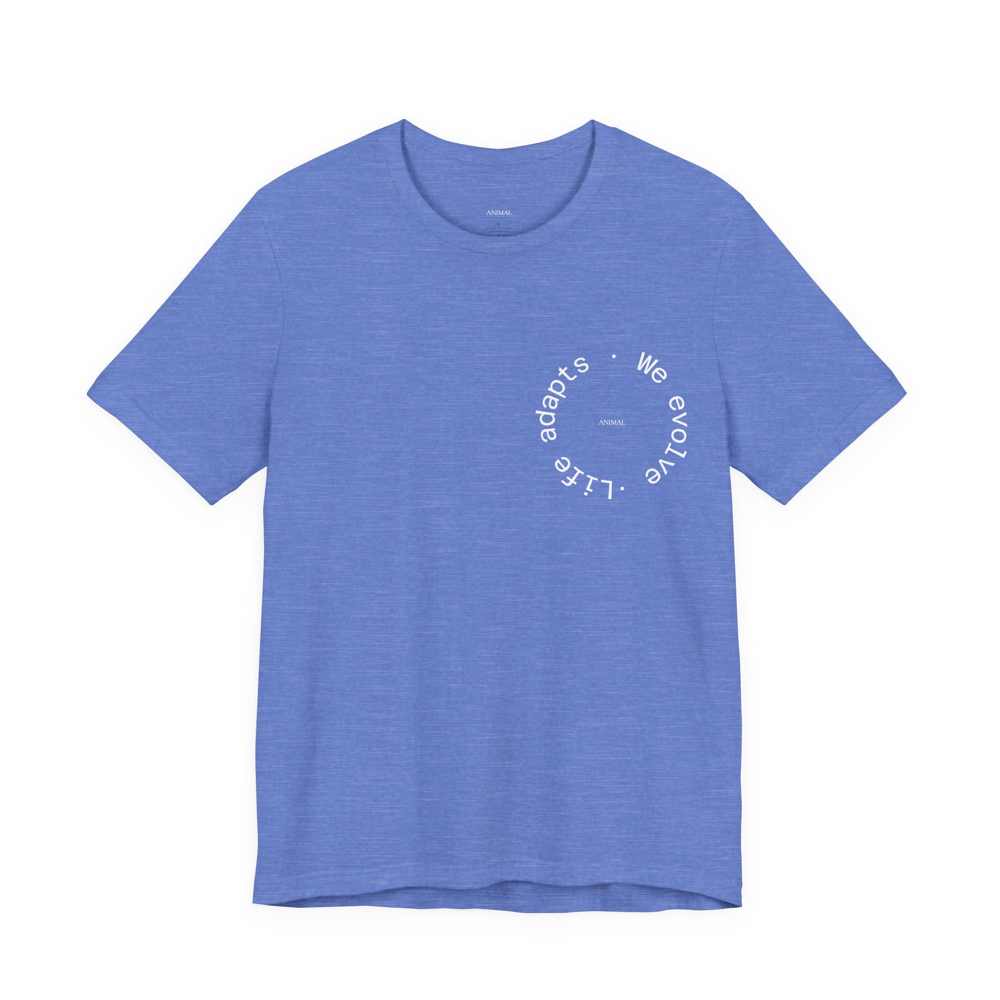 We Evolve, Life Adapts | Evolution Line | Darwin | Unisex Spiral T-Shirt