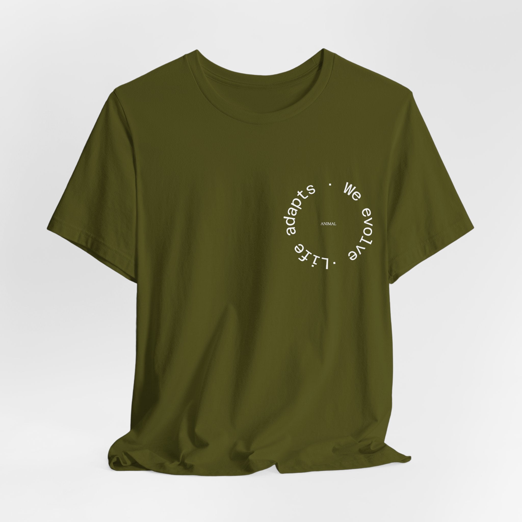 We Evolve, Life Adapts | Evolution Line | Darwin | Unisex Spiral T-Shirt