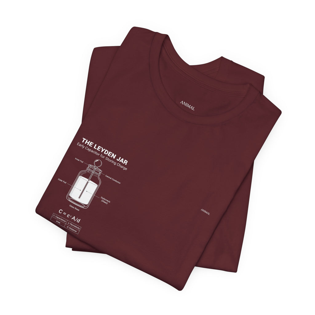 Leyden Jar Capacitor | Origins Line | Ewald Georg von Kleist and Dutch physicist Pieter van Musschenbroek | Unisex T-Shirt