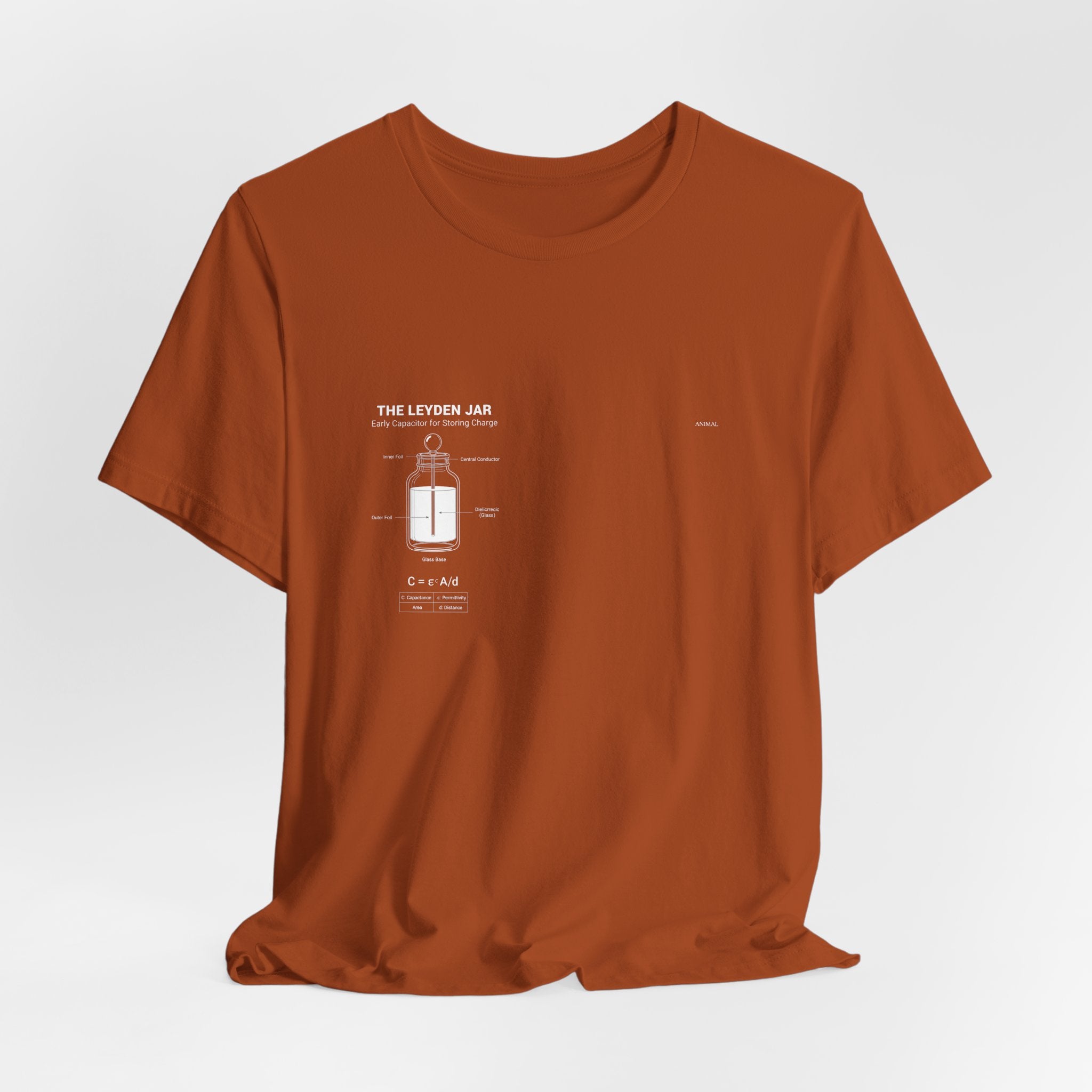 Leyden Jar Capacitor | Origins Line | Ewald Georg von Kleist and Dutch physicist Pieter van Musschenbroek | Unisex T-Shirt