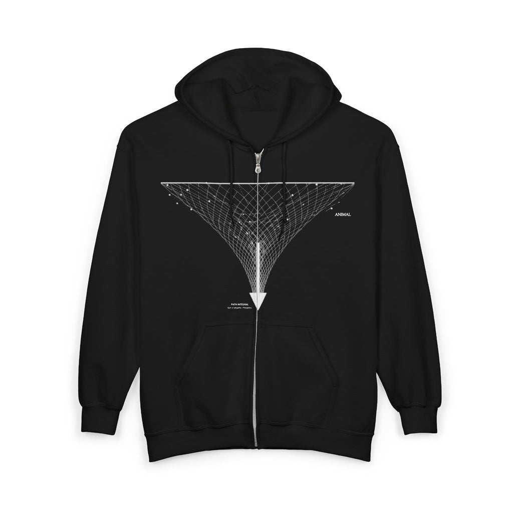 Quantum Summation | Cosmos Line | Richard Feynman| Unisex Full Zip Hooded Sweatshirt